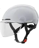 JD Original Electric Scooter Helmet, 3C Certified, for Men And Women, Spring And Summer, All-Season Half Helmet, Breathable, Lightweight, Motorcycle And Electric Bike Safety Helmet, Transparent Short Visor, Laser Gray, 54-58cm Head Circumference