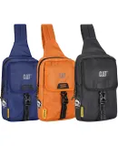 CAT Chest Bag, Sports Crossbody Bag, Casual Shoulder Bag, Trendy Light Vertical Style Outdoor Water-Resistant Small Bag with Large Capacity for Men And Women, Black, 84714
