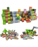 BULUQI My World Magnetic Building Blocks Children's Toy for Ages 3-6 Magnetic Construction Set Magnetic Tiles Gift for Boys Aged 1-3