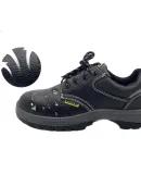 STANLEY Safety Shoes for Men, Anti-Smashing, Anti-Static, Puncture-Resistant, All-Season Wear-Resistant, Factory Work Boots, Black, ST6100-43