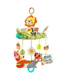 Cuna de Bebé Jollybaby Newborn con Colgante Musical Rotativo, Colgante Musical para Cuna, Juguetes para Bebés de 0-1 Años, Mundo Selva