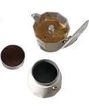 Bincoo Dual Valve Moka Pot, Multi-Serving Household Small Espresso Maker, Italian Coffee Machine, Coffee Brewing Equipment