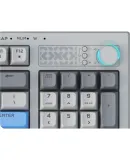 Lenovo K2 Wired Quiet Keyboard, Mechanical Feel, Mute Structure, 95 Keys, Mixed Color Lighting Effects, Ergonomic Design, Volume Knob, Wired Office Keyboard, Color-Block Design, Quartz Pink