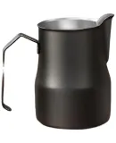 JD Original Pointed Spout Latte Art Cup, 304 Stainless Steel Thickened Milk Frother, Creative Coffee Pot, 600ml Latte Art Container, Starry Sky Black