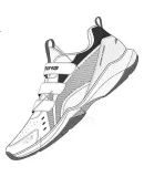 Li-Ning Children's Badminton Shoes, Youth Thunder Junior Badminton Pioneer, Wear-Resistant, Non-Slip, Easy-To Velcro Sneakers