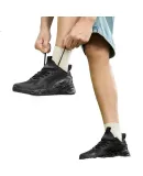 361° Men's Sports Shoes, Autumn And Winter Warm Leather Mesh, Commuter Thick-Soled Hiking Casual Running Shoes, Men's Footwear, 672522202F-5