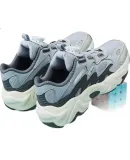 XTEP Children's Shoes for Boys, Big Kids Mesh Leather Rotating Buckle Trendy Dad Casual Shoes, Dawn Gray/Storm Gray, Size 40