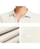 NIKE Spring And Summer Women's Short-Sleeve T-Shirt, POLO Shirt, Sporty Casual, Simple And Fashionable, DV7885-104 Yellow And White, Size S