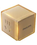 PHILIPS Cube Power Adapter, Dormitory Converter Plug, Socket Extender, Wireless One-To Socket Converter, 1-Outlet 2-Socket + 2-Socket 5-Hole Combination Socket 1032B