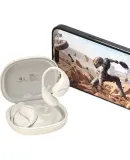 Lenovo TA330 Open True Wireless Bluetooth Earbuds, Ear-Hook Style Non-In Music Sports Bone Conduction Concept Earphones, Compatible with Apple Huawei Xiaomi Phones, Moon Rock White