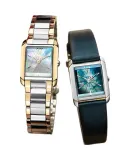 CITIZEN Watch for Women, Japanese And Korean Style L Series Eco-Drive with Mother-Of Leather Strap, Gift Box Edition EW5550-16N