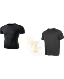 Li-Ning Compression Shirt, Quick-Dry Shirt for Men, Basketball Training Wear, Fitness Quick-Dry T-Shirt, High-Elasticity Running Sports Short-Sleeve, Badminton Outfit