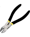 STANLEY Black Double Plastic Handle Diagonal Cutting Pliers, Electrician's Side-Cutting Pliers, Wire Cutter, 5 Inches, 84-104