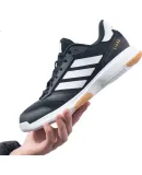 Adidas Badminton Shoes for Men, Professional Indoor Sports Tennis Volleyball Comprehensive Training Shoes, Black, Size 40.5