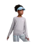 Under Armour Boys And Girls Quick-Dry Long Sleeve T-Shirt, Children's Casual Sports Top 251121133, Lead Gray Purple, Size 150