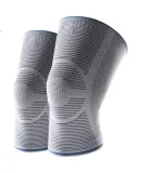 ANTA Sports Knee Pads, Summer Thin Basketball Running Knee Brace for Men And Women, Joint Protection Sports Equipment, Gray-Blue XL Size