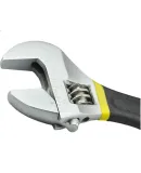 STANLEY Adjustable Wrench, Dual Color Plastic-Coated Handle, Household Electrician Auto Repair Maintenance Adjustable Wrench, 6 Inch, 95-046