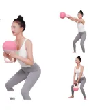 361° Soft Kettlebell for Women's Home Fitness, Glute-Lifting Device, Strength Training Equipment for Men And Women, 4 Pounds, Pink