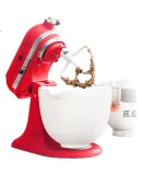 KitchenAid Stand Mixer, Home Use, Imported, 5QT, Double Bowl, Dough Kneading, Baking Machine, Multifunctional Blender, Warm Orange Red, 5KSM165PSCHT
