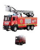 Mamabao Duobao fire truck toy large ladder alloy children 1-3 years old 6 can spray water model boy rescue oversized engineering