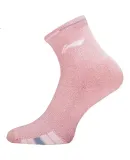 Li-Ning (LI-NING) Badminton Socks, Mid-Calf Sports Long Socks for Women, Towel Socks, Moisture-Wicking AWSU084-4 Pink One Pair