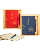 TENGXIONG Notebook Gift Box Set, National Trend Style Forbidden City Cultural And Creative Souvenir, High-Quality Journal Stationery, Back-To Gift, Corporate Business Gift, Customizable, Pink