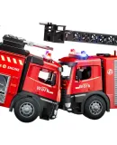 Kuangyeqishi Children's Toy Fire Truck with Ladder And Construction Vehicle, Large Toy Car for Boys Aged 2-3 Birthday Gift