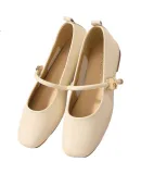 RED DRAGONFLY Soft-Soled Women's Flats, Spring And Summer Shallow-Mouth Women's Flat Shoes, Comfortable Mary Jane Shoes, WTB34375 Beige, Size 36