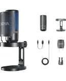 BOYA Microphone [No.1 Bestselling] K3 Computer USB Desktop Microphone, Gaming Live Streaming Condenser Microphone for Mobile Karaoke, Voice Recording And Lecturing