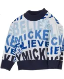 Disney Boys' Fashionable Casual Versatile Comfortable Warm Knitted Pullover Sweater, 2024 Autumn New Style