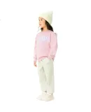 361° Children's Outfit Set, Fall/Winter, for Boys And Girls Aged 3-14, Fleece-Lined Warm Sports Set, Pink, Size 110