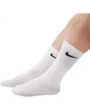 NIKE Men's Socks Three-Pack, Mid-High Tube, Casual Socks, Athletic Socks, Basketball Socks, White Socks, SX7676-100
