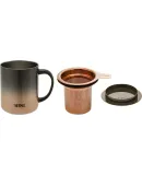 THERMOS Insulated Mug, 400ml with Tea Strainer, for Men And Women, Tea Brewing, Coffee And Water Cup, Student Birthday Gift, TEMC Green Grape Jasmine