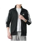 Adidas Sportswear Fitness Training Running Exercise Casual Wear Knitted Jacket Top JI8816 Black M