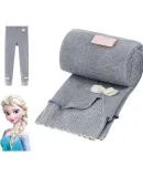 Disney White Girls' Leggings, Spring And Autumn Stylish Pants for Girls, Long Pants for Outdoor Wear in Autumn SP97706, Light Gray, Size 130