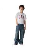 GAP [Same Style for Older And Younger Kids] Boys' Spring Classic Cotton Printed Letter Logo Short-Sleeve T-Shirt 759433