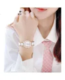 Hello Kitty Sanrio Quartz Wristwatch for Women, Elegant Steel Strap Watch, Birthday Gift for Girlfriend, Back-To And New Year Present
