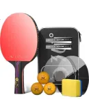 361° Table Tennis Racket, Straight Handle Or Penhold Grip, Professional Adult Competition Training, Double-Sided Reverse Rubber, Single Racket Set