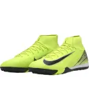 NIKE Men's Soccer Cleats, Jiake SUPERFLY 10 TF Turf Cleats, FQ8331-700, Fluorescent Yellow, Size 43