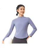 361° Women's Long-Sleeve Sports Top, Half-Zip Yoga Wear, Spring And Autumn Running Training Suit, Slim-Fit Yoga Fitness Clothing