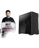 GIGABYTE Youling C102G Case, Black Tempered Glass Side Panel, Compatible with 360/240 Radiators, Quick-Release Dust Filter, M-ATX, Top-Mounted 360, Magnetic Front Panel