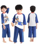 PAW PATROL Children's Pajamas, Boys And Girls Home Wear Set, Spring And Summer Class A Cotton Baby Short-Sleeve Pants PA1889, Size 120