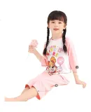 PAW PATROL Children's Pajamas, Boys And Girls Home Wear Set, Spring And Summer Class A Cotton Baby Short-Sleeve Pants PA1892 120