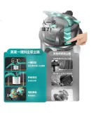 MELNGmeiling Vacuum Cleaner for Home And Commercial Use, High Suction Power, 1800W High Wattage, Industrial Renovation And Construction Cleaning, Tile Grouting Vacuum And Mop All-In Dry And Wet Blowing Powerful Barrel Vacuum Cleaner 25LT011