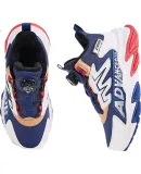 361° Children's Cotton Shoes, Size 25, Winter Season, for Boys And Girls, Big Kids, Fleece-Lined, Warm, Outdoor Wear-Resistant, Windproof Sneakers, Blue, Size 37