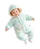 Yishuanger Baby Romper, Winter Thickened And Fleece-Lined, Infant Winter Clothing, Newborn Outdoor Outfit Set, Boy's Swaddle, Cotton-Padded Jacket