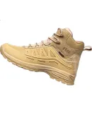 3514 Mid-Top Outdoor Shoes for Men, Breathable, Wear-Resistant, Non-Slip, Shock-Absorbing Sports Shoes, Hiking Boots, Mountain Climbing Boots, Sand Color, Size 44