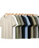 JEANSWEST LIFE Zhenweisi Cotton Short-Sleeve T-Shirt for Men, American Trendy Brand Men's Top, Summer Casual Loose Comfortable Men's Clothing