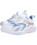 XTEP Children's Shoes Boys' Big Kids Mesh Breathable Velcro Running Shoes New White/microwave Blue 36