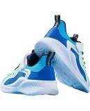 XTEP Children's Shoes for Boys And Girls, Big Kids' Velcro Running Shoes, Intelligent Blue/New White/Lyon Blue, Size 40